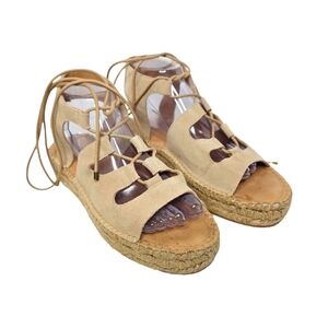 Soludos Sedona Ghillie Platform Espadrille Sandal Size 10